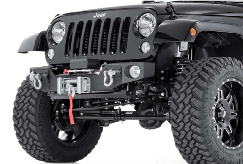 Rough Country Front Hybrid Stubby Bumper for Jeep Wrangler JK 2007-2018