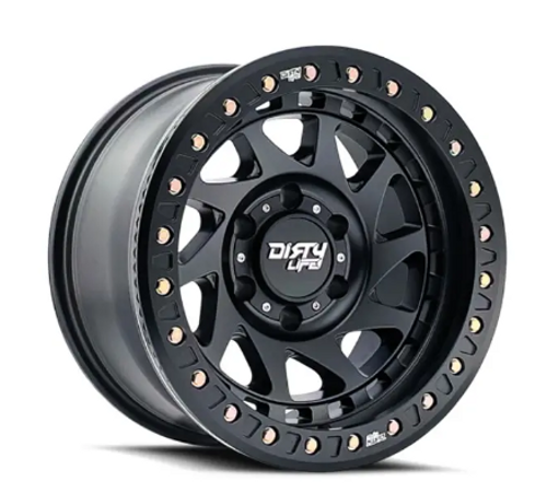 Dirty Life 9313-7973MB12 9313 Enigma Race Beadlock 17x9 5x5 -38mm in Matte Black