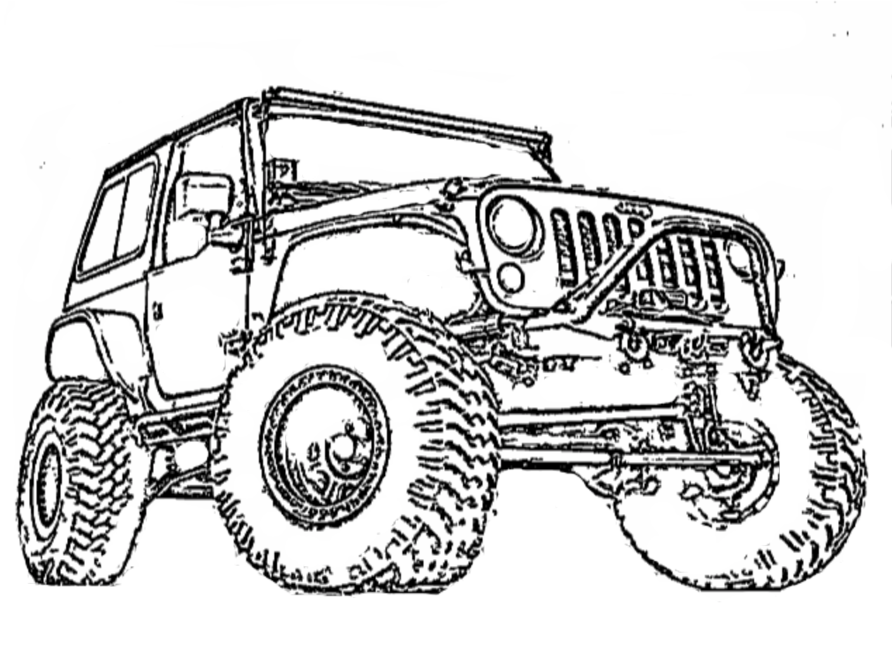 Coloring Pages Jeep Wrangler  Jeep Wrangler Coloring Page Mimi Panda