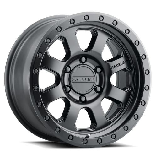 Raceline 959B Avenger 20x9 Inch Satin Black Alloy Wheel - 8x165.1 Bolt Pattern, Zero Offset, 130.81mm Hub Bore main image 1
