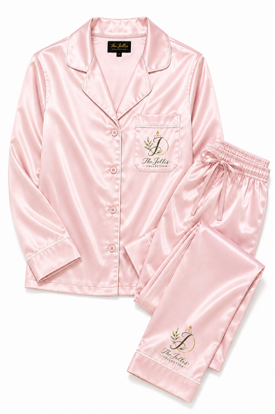 Blush Satin Pajama Set