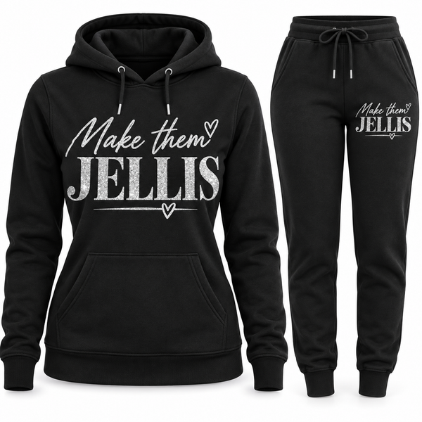 Make Them Jellis Women’s Sweatsuit — Silver Glitter