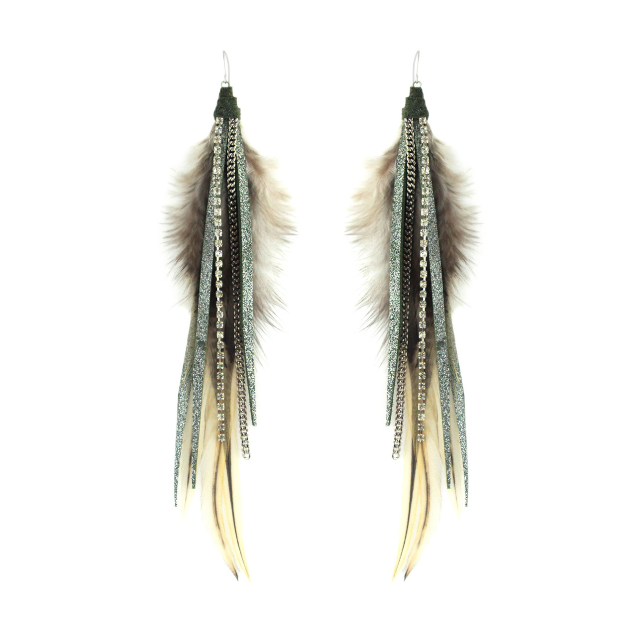 Badu Vintage Ostrich Feather Earring Long Drop Women Winter Autumn Winter  Earrings Light Feathers Christmas Jewelry Wholesale - AliExpress