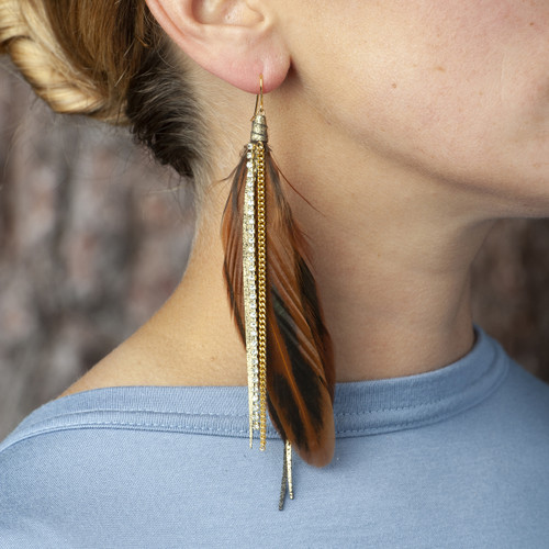 Buy WILD DANCER Long Feather Earrings SALE Online in India - Etsy