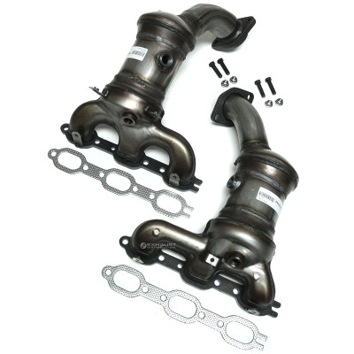 2008-2010 CHRYSLER Town & Country 4.0L Manifold Catalytic Converter 2 PIECES PAIR 50435-50436-3