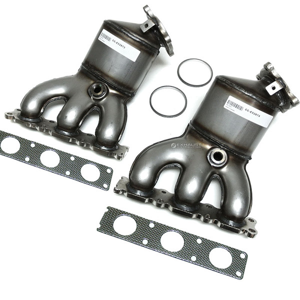 2010 VOLVO XC60 3.2L Manifold Catalytic Converter 2 PIECES PAIR 52873-52874-4