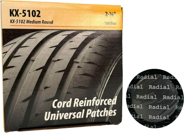 KEX KX-5102 Medium Round Fabric-Reinforced Universal Patch – 2-1/4" (100 ct. Box)