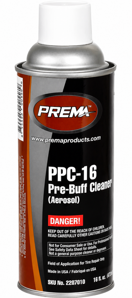 Prema Tire Repair Pre-Buff Cleaner Aerosol (16 oz Can)