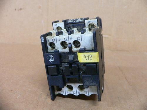 Klockner Moeller DIL00M Contactor 3P 20A 230/240VAC 50/60 HZ Coil