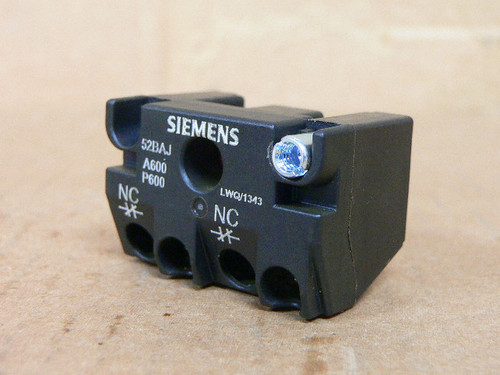 Siemens 52BAJ Oil Tight Contact Block Accessory Siemens 52BAJ Oil Tight Contact Block Accessory