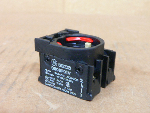 GE General Electric 080BF01V Contact Block