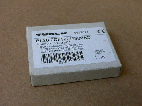 Turck BL20-2DI-120/230VAC Electronic Digital Input Module Turck BL20-2DI-120/230VAC Electronic Digital Input Module