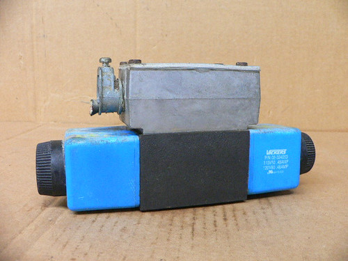 Vickers DG4V-3S-6BLM-FW-B5-60-EN21 Directional Control Valve - Solenoid Actuation 4-Way, D03 Valve, 10.5 gpm Max Flow, 110 V ac (50 Hz) / 120 V ac (60 Hz) Coil