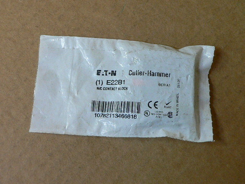 Cutler Hammer E22B1 1 N.C. Contact Block Cutler Hammer E22B1 1 N.C. Contact Block