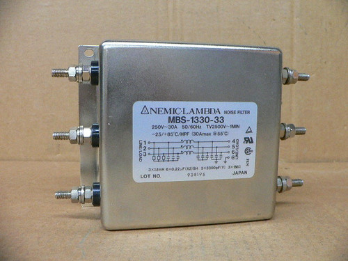 Nemic Lambda MBS-1330-33 Noise Filter 250v - 30a 50/60 hz