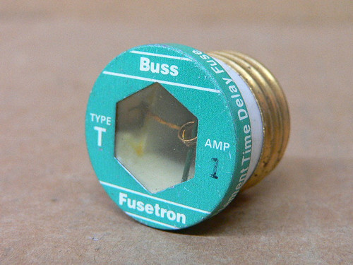 BUSSMANN T-1 FUSETRON SCREW-IN FUSE 1A BUSSMANN T-1 FUSETRON SCREW-IN FUSE 1A