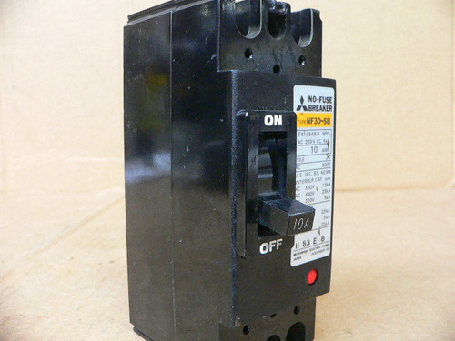 MITSUBISHI NF30-SB 10A 2 POLE BREAKER MITSUBISHI NF30-SB 10A 2 POLE BREAKER