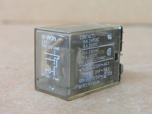 OMRON LY1 RELAY 110/120 VAC OMRON LY1 RELAY 110/120 VAC