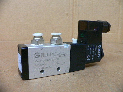 JELPC 4DV210-08 Solenoid Air Valve 5 way 1/4" PT port AC 220V