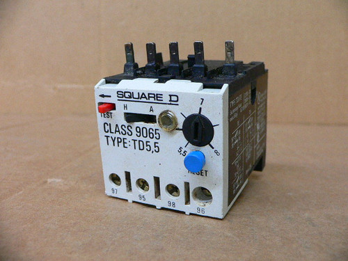 SQUARE D 9065 TD5,5 THERMAL OVERLOAD RELAY