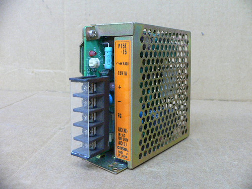 COSEL P15E-15 POWER SUPPLY INPUT 100-240VAC OUTPUT 1AMP 15V