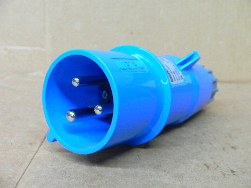 WEIPU CEE NORM TYP281 32A-6H/200-250V  3 PRONG MALE PLUG