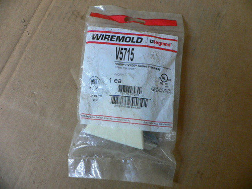 LEGRAND WIREMOLD V5715 IVORY STEEL RACEWAY TEE