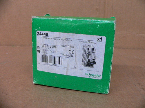 SCHNEIDER ELECTRIC MG24449 Multi 9 C60 C10A 2P Circuit Breaker SCHNEIDER ELECTRIC MG24449 Multi 9 C60 C10A 2P Circuit Breaker