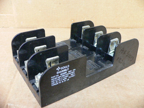 GOULD SHAWMUT 60358R 3-POLE 30A 600V FUSE HOLDER