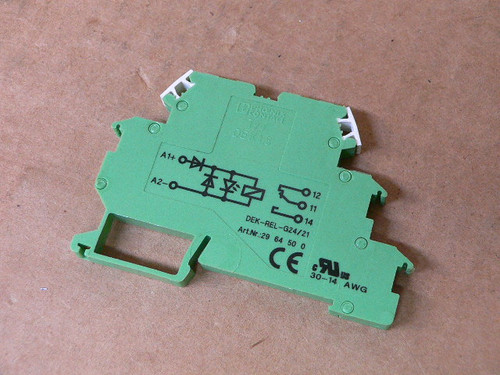 LOT OF 4 PHOENIX CONTACT DEK-REL-G24/21 RELAY MODULE 24V