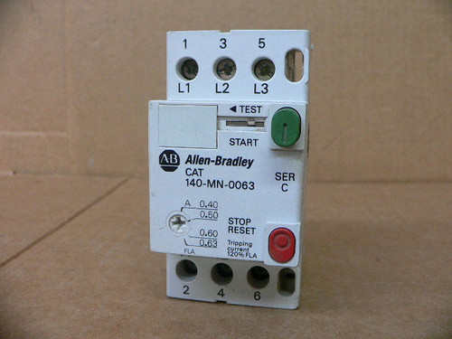 ALLEN BRADLEY 140-MN-0063 MANUAL MOTOR STARTER ALLEN BRADLEY 140-MN-0063 MANUAL MOTOR STARTER