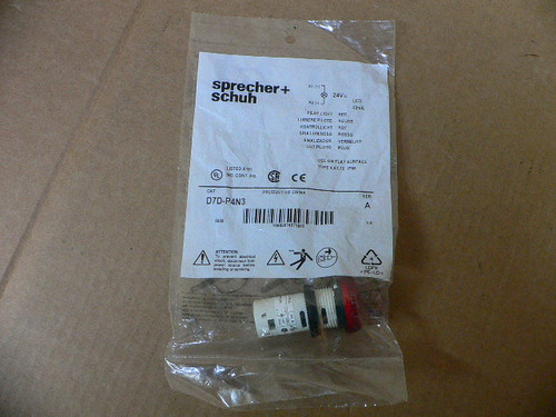 SPRECHER & SCHUH D7D-P4N3 24 V RED PILOT LIGHT SPRECHER & SCHUH D7D-P4N3 24 V RED PILOT LIGHT