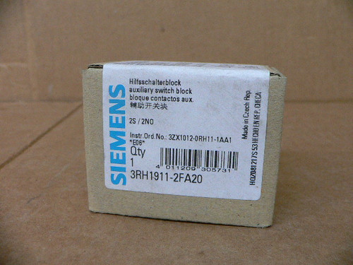 SIEMENS 3RH1911-2FA20 AUXILIARY SWITCH (NIB)