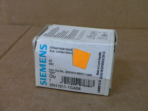 Siemens 3RH1911-1GA04 Auxiliary Contact Block (NIB)