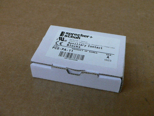 SPRECHER & SCHUH PCS-PA-11 AUXILIARY CONTACT BLOCK