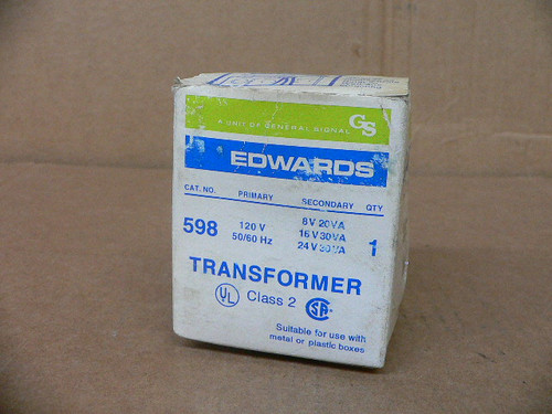 Edwards Transformer Tri-Volt 598 120v 60Hz (8V 16V 24V)