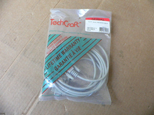 TECHCRAFT CN09F10 10' (DB9F/DB9F) Null Modem Cable