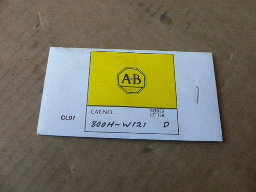 Allen Bradley 800H-W121 Legend Plate Allen Bradley 800H-W121 Legend Plate