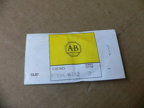 ALLEN BRADLEY 800H-W152 LEGEND PLATE
