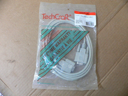 TECHCRAFT CN09B10 - NULL MODEM CABLE DB9F/9M 10FT