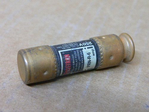 Bussmann FRN-R-6 (FRN-R-6) 6Amp Fusetron Element Time-Delay Fuse 250V Bussmann FRN-R-6 (FRN-R-6) 6Amp Fusetron Element Time-Delay Fuse 250V