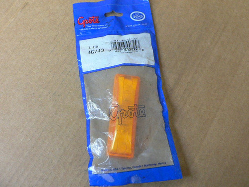 GROTE 46743 RECTANGULAR CLEARANCE MARKER LIGHT (AMBER)