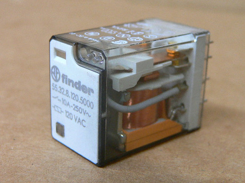 FINDER 55.32.8.120.5000 PLUG-IN RELAY 120V AC COIL FINDER 55.32.8.120.5000 PLUG-IN RELAY 120V AC COIL