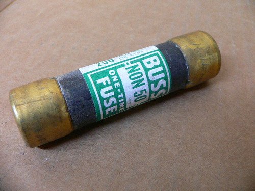 Bussmann NON-50 NON50 NON-50A ( 50 Amp ) 50A 250Vac ONE-TIME Fuse