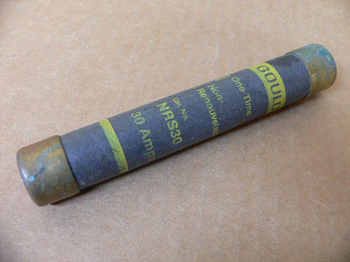Gould NRS30 Non-Renewable One Time Fuse 30A 600V NEW Gould NRS30 Non-Renewable One Time Fuse 30A 600V NEW