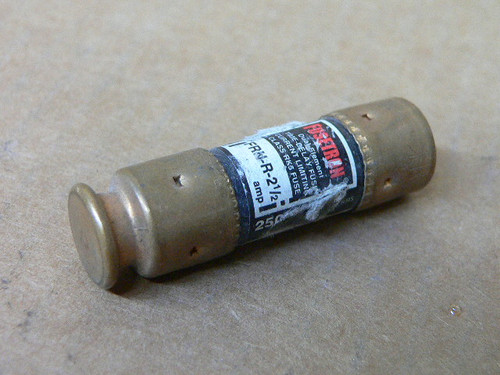 Bussmann FRN-R-2-1/2 Time Delay Class CC Fuse, 2.5 Amp, 600VAC