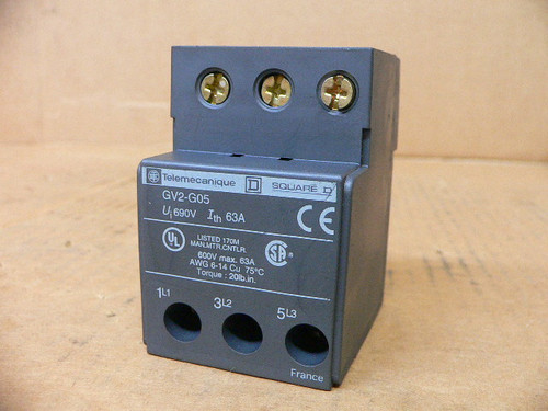 TELEMECANIQUE SQUARE D GV2-G05 TERMINAL BLOCK 63A 690V