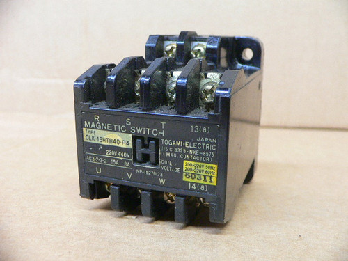 TOGAMI MAGNETIC CONTACTOR SWITCH CLK-15HTH40-P4