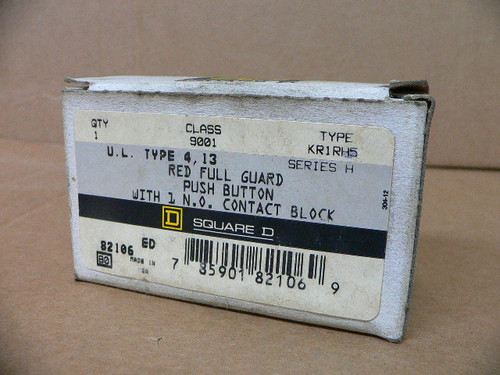 Schneider Electric 9001KR1RH5 Red Non-illuminated Full Guard Momentary Button