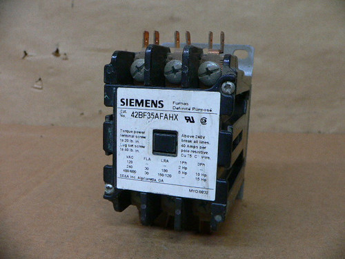 Siemens 42BF35AFAHX Definite Purpose Contactor USED
